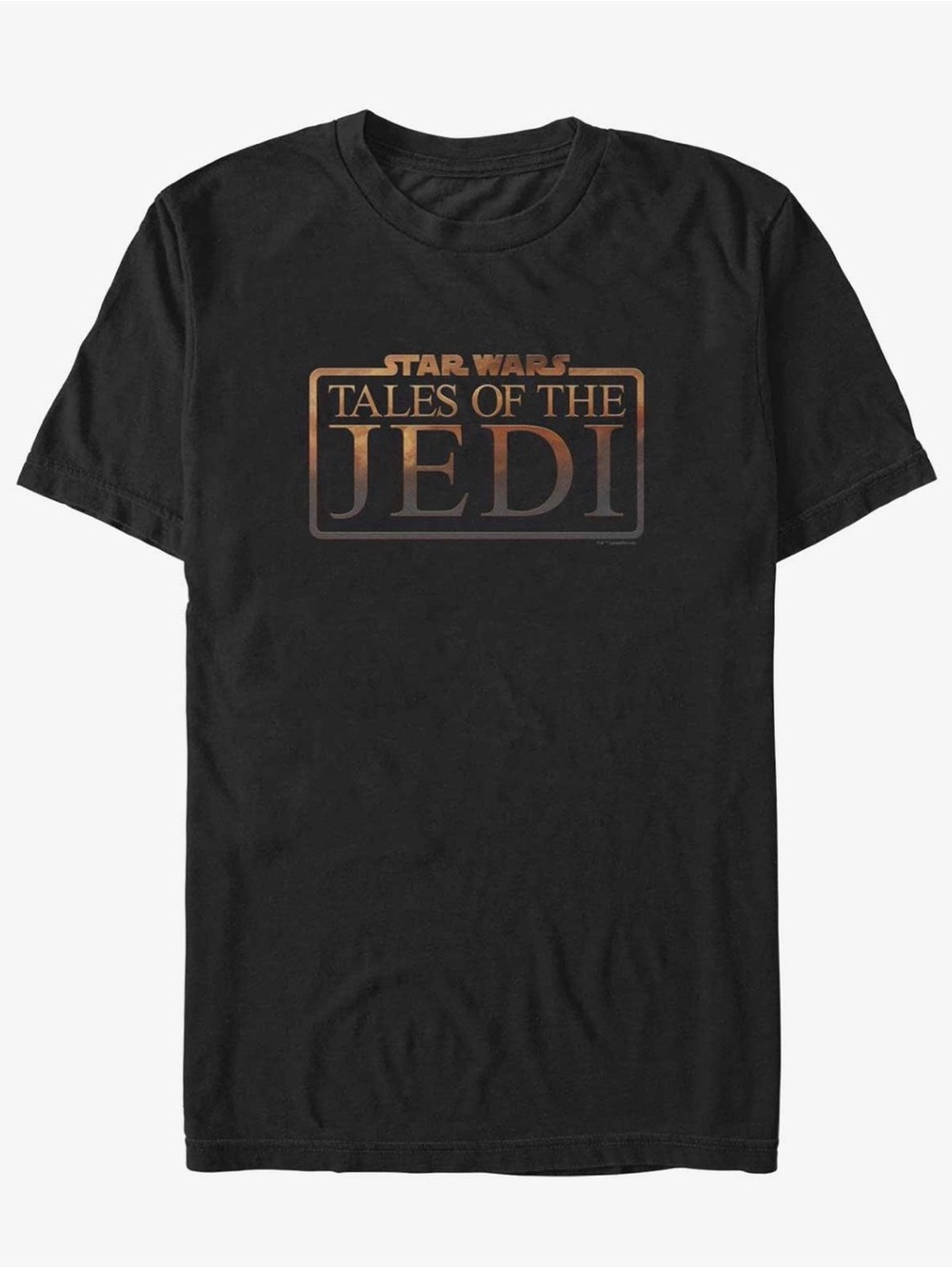 Disney Star Wars Black Tee with Bronze 'Tales of the Jedi' Logo
